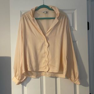 Topshop scallop blouse